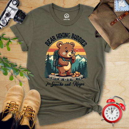 Hike Tee T-Shirt Military Green / S Bear Hiking Buddies