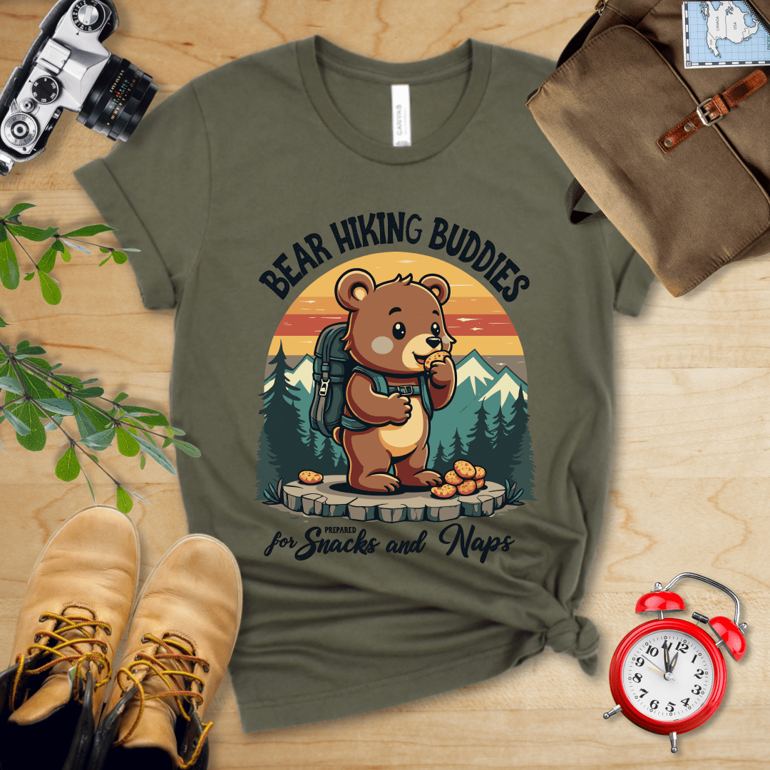 Hike Tee T-Shirt Military Green / S Bear Hiking Buddies