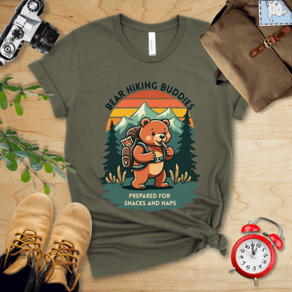 Hike Tee T-Shirt Military Green / S Bear Hiking Buddies