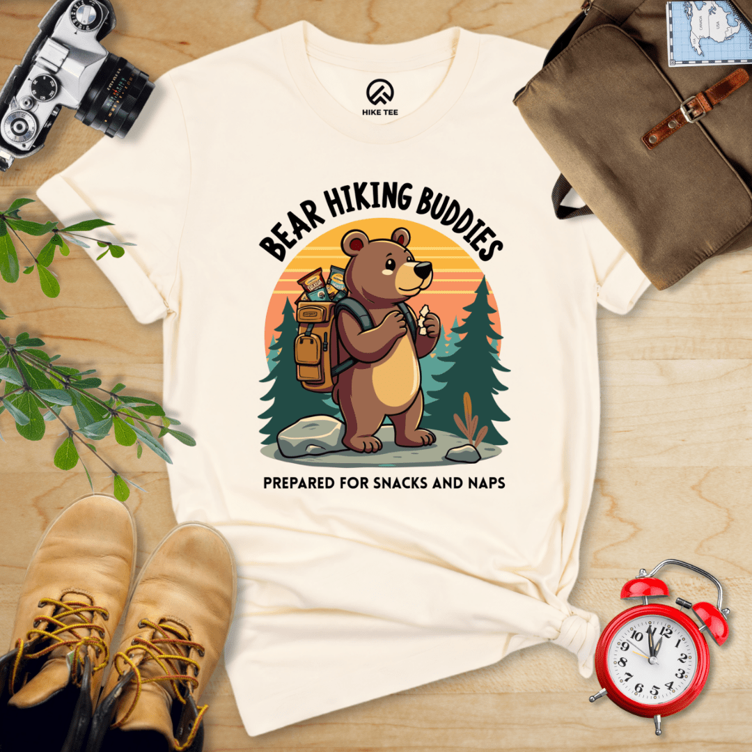 Hike Tee T-Shirt Natural / S Bear Hiking Buddies