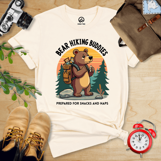 Hike Tee T-Shirt Natural / S Bear Hiking Buddies