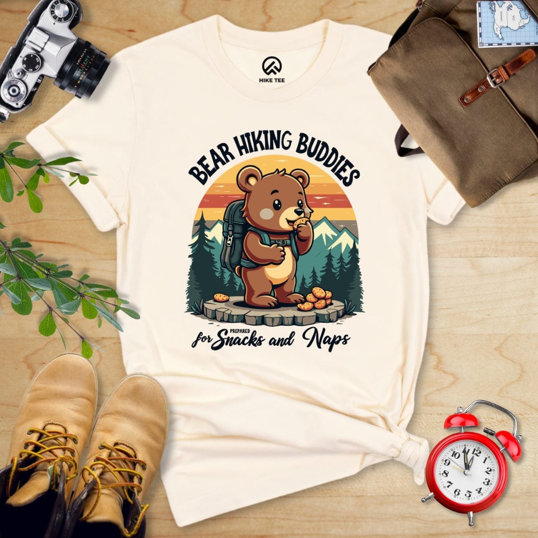 Hike Tee T-Shirt Natural / S Bear Hiking Buddies