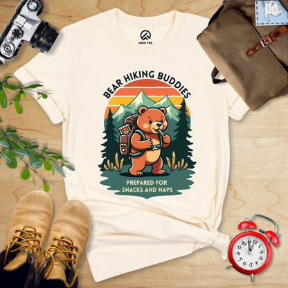 Hike Tee T-Shirt Natural / S Bear Hiking Buddies