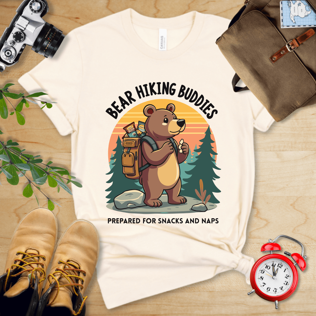 Hike Tee T-Shirt Natural / S Bear Hiking Buddies