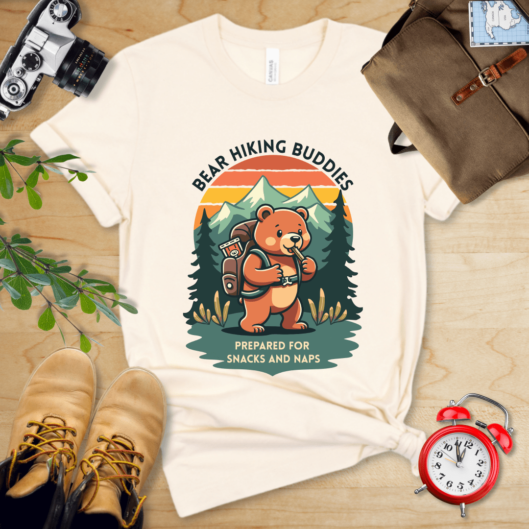 Hike Tee T-Shirt Natural / S Bear Hiking Buddies