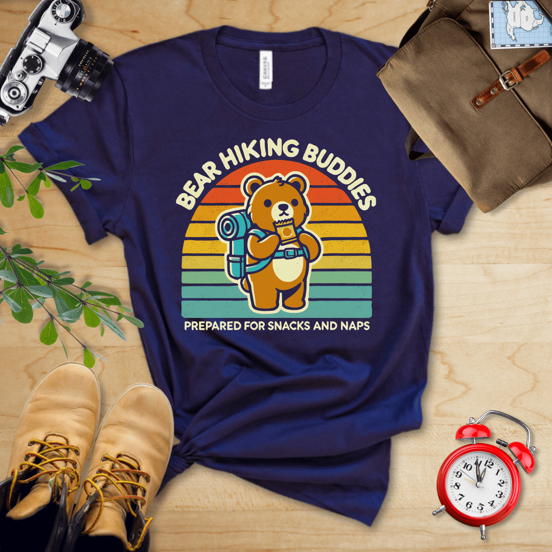 Hike Tee T-Shirt Navy / S Bear Hiking Buddies