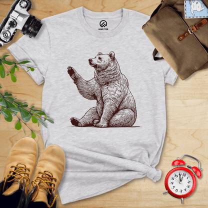 Hike Tee T-Shirt Athletic Heather / S Bear Is Watching Shirt