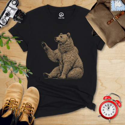 Hike Tee T-Shirt Black / S Bear Is Watching Shirt