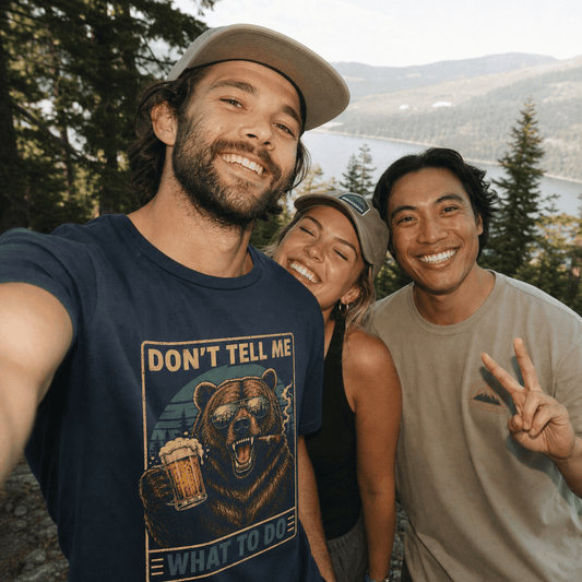 Bear with Beer Shirt Hike Tee T-Shirt