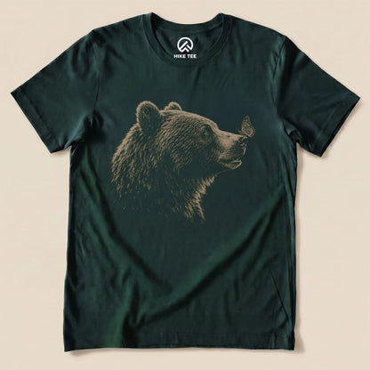 Bear with Butterfly Shirt Hike Tee T-Shirt Forest / S