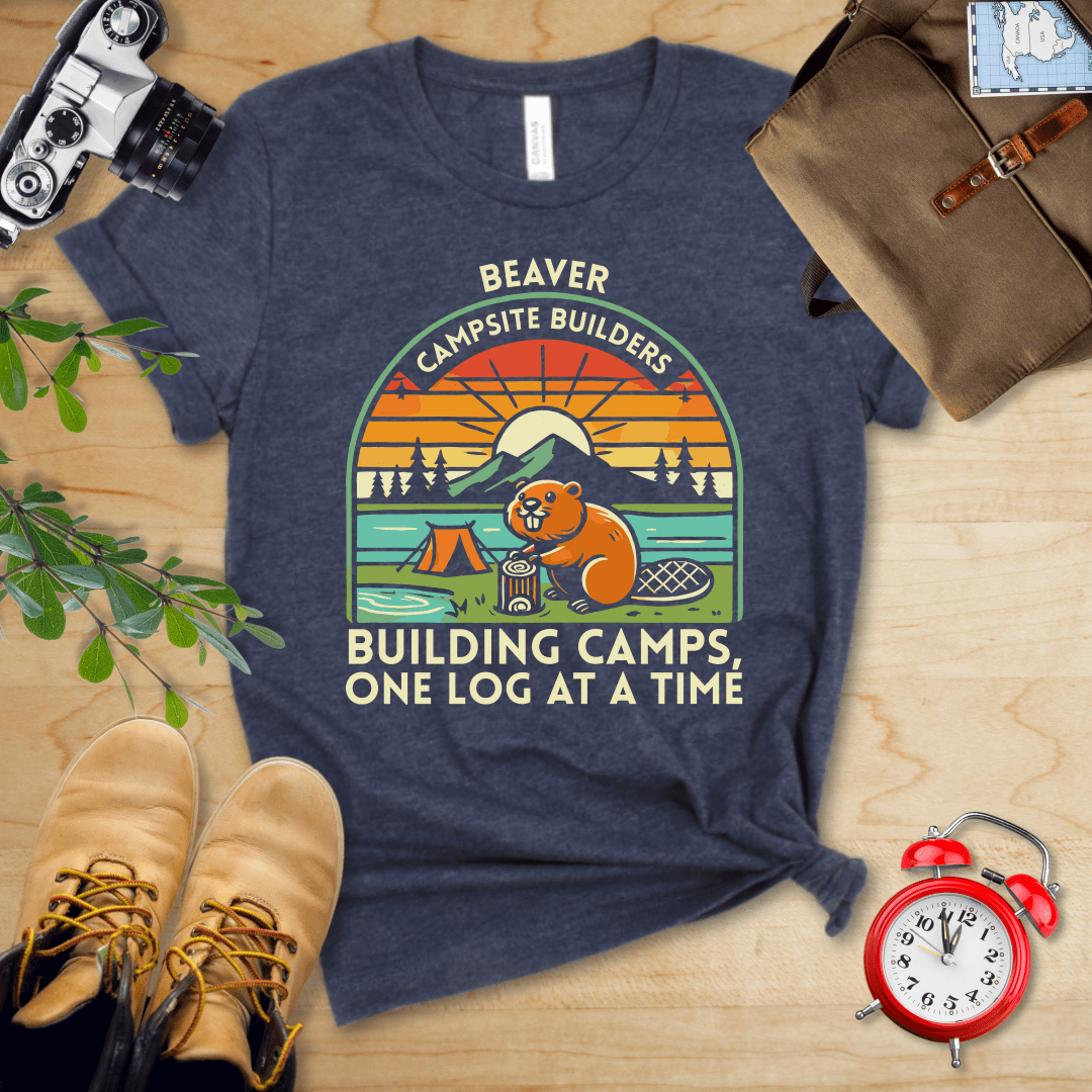 Hike Tee T-Shirt Heather Navy / S Beaver Campsite Builders Shirt