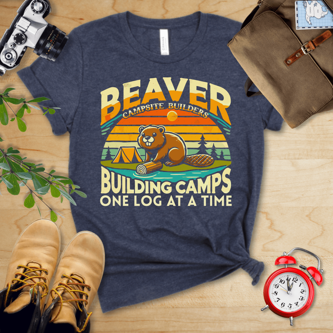 Hike Tee T-Shirt Heather Navy / S Beaver Campsite Builders Shirt