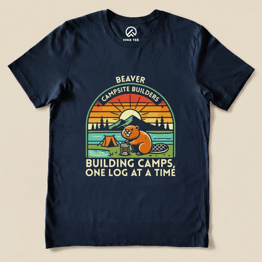 Beaver Campsite Builders Shirt Hike Tee T-Shirt Navy / S