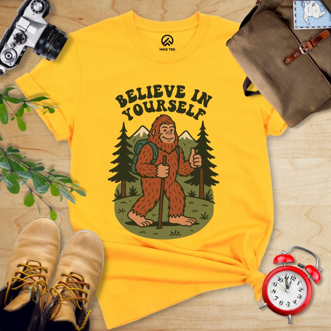 Hike Tee T-Shirt Gold / S Believe in Yourself Shirt