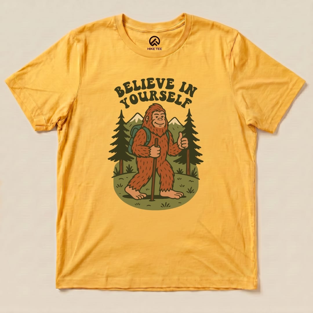 Hike Tee T-Shirt Gold / S Believe in Yourself Shirt