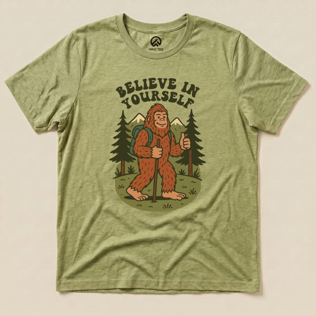 Hike Tee T-Shirt Heather Green / S Believe in Yourself Shirt