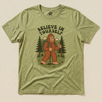 Hike Tee T-Shirt Heather Green / S Believe in Yourself Shirt