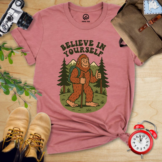 Hike Tee T-Shirt Heather Mauve / S Believe in Yourself Shirt