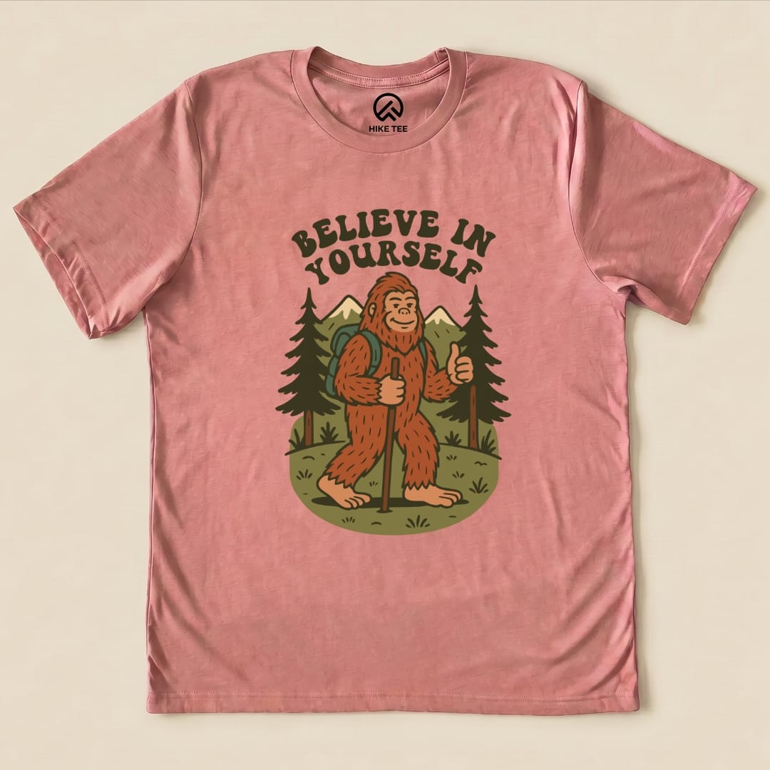 Hike Tee T-Shirt Heather Mauve / S Believe in Yourself Shirt