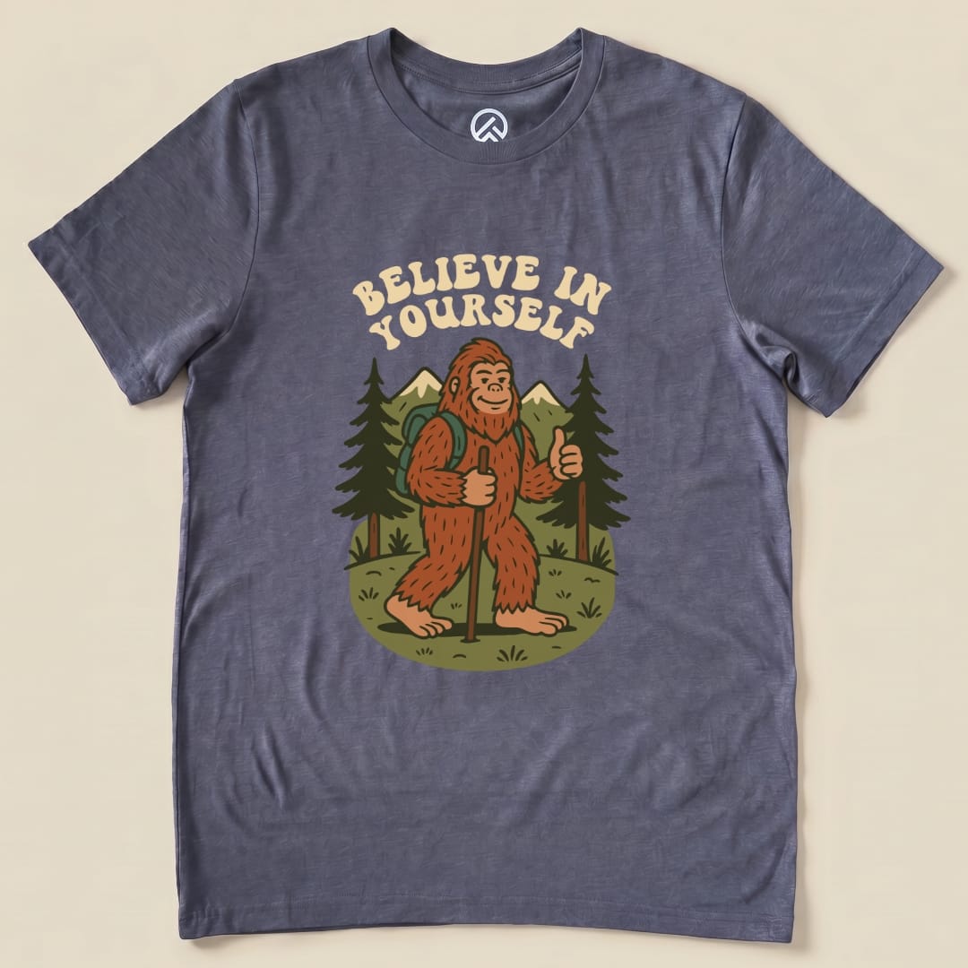 Hike Tee T-Shirt Heather Navy / S Believe In Yourself Shirt