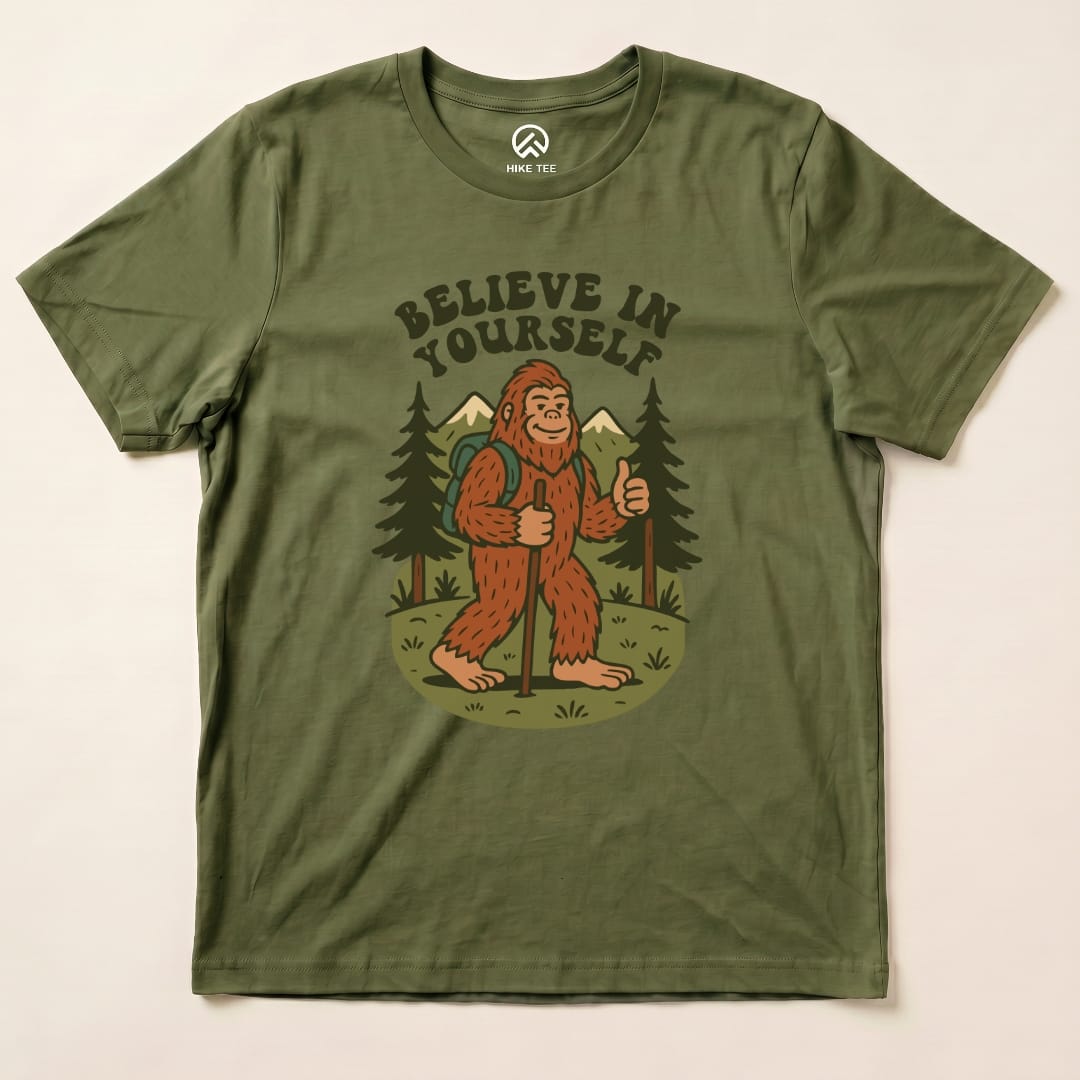 Hike Tee T-Shirt Military Green / S Believe in Yourself Shirt