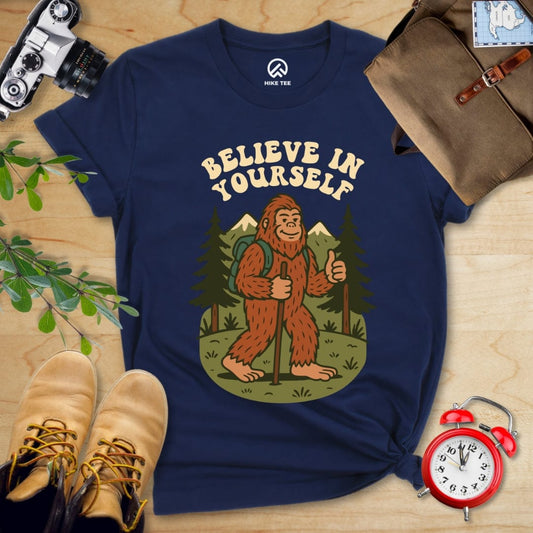 Hike Tee T-Shirt Navy / S Believe In Yourself Shirt