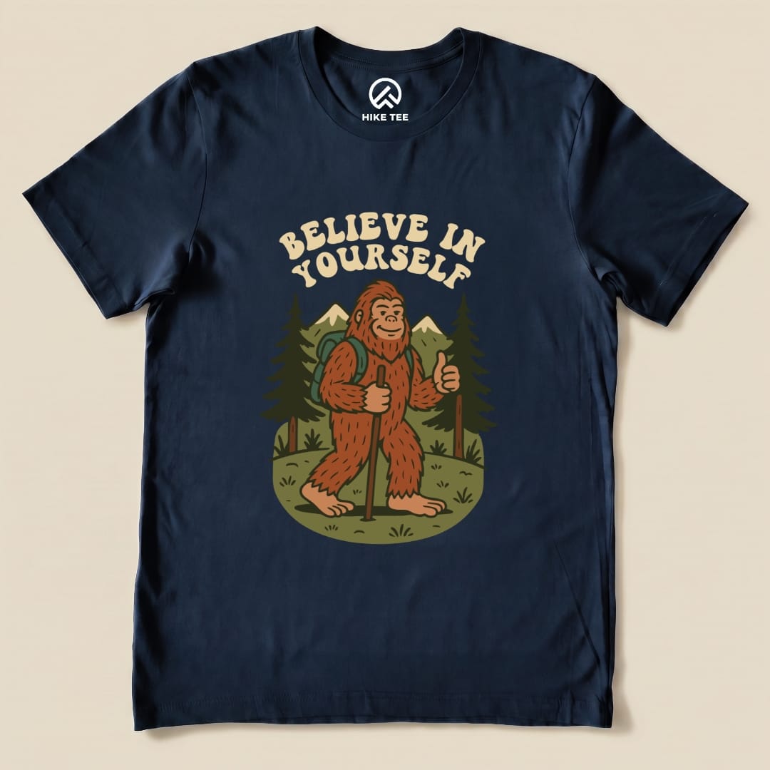 Hike Tee T-Shirt Navy / S Believe In Yourself Shirt