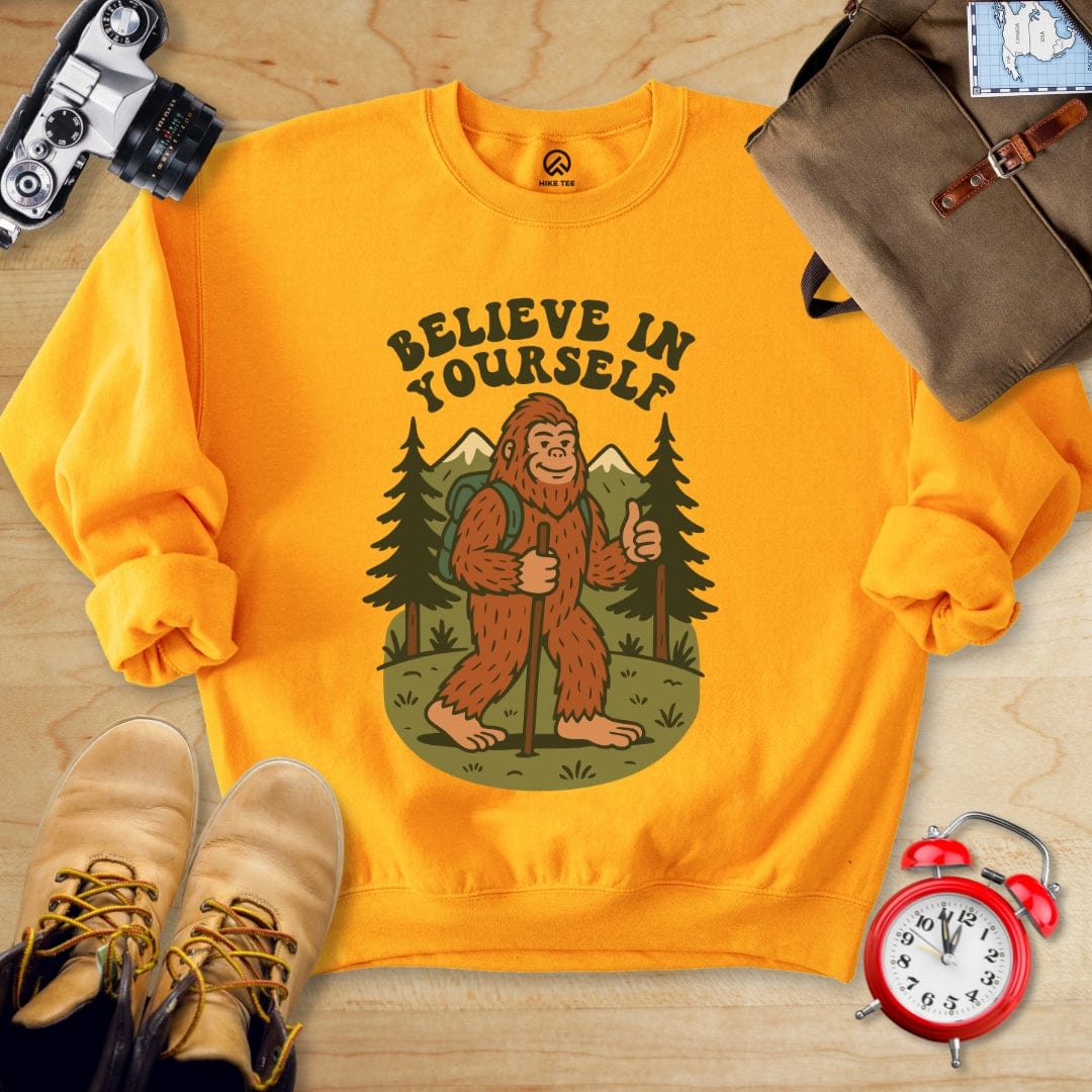 Hike Tee Sweatshirt Gold / S Believe In Yourself Sweatshirt