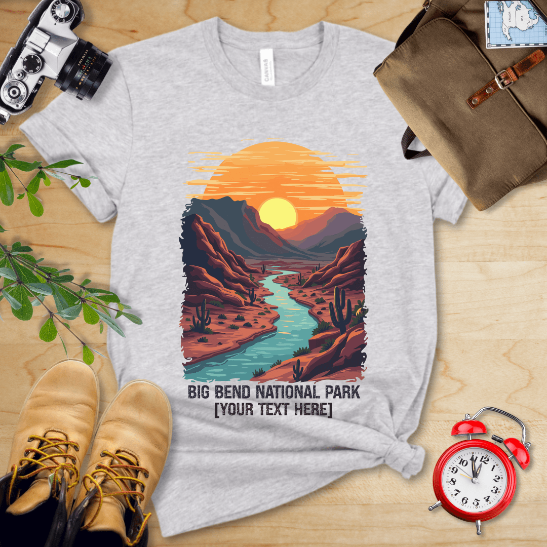 AnywherePOD T-Shirt Athletic Heather / S Big Bend National Park Shirt + Personalization