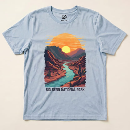 Hike Tee T-Shirt Baby Blue / S Big Bend National Park Shirt