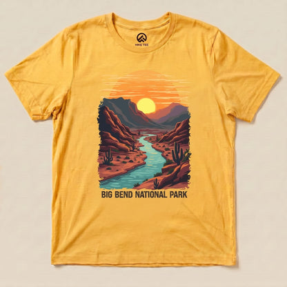 Hike Tee T-Shirt Gold / S Big Bend National Park Shirt
