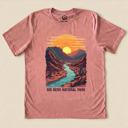 Hike Tee T-Shirt Heather Mauve / S Big Bend National Park Shirt