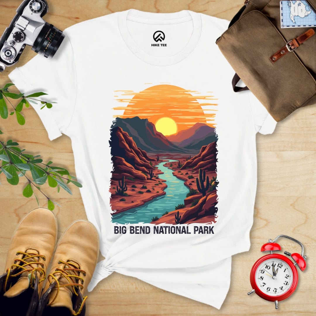 Hike Tee T-Shirt White / S Big Bend National Park Shirt
