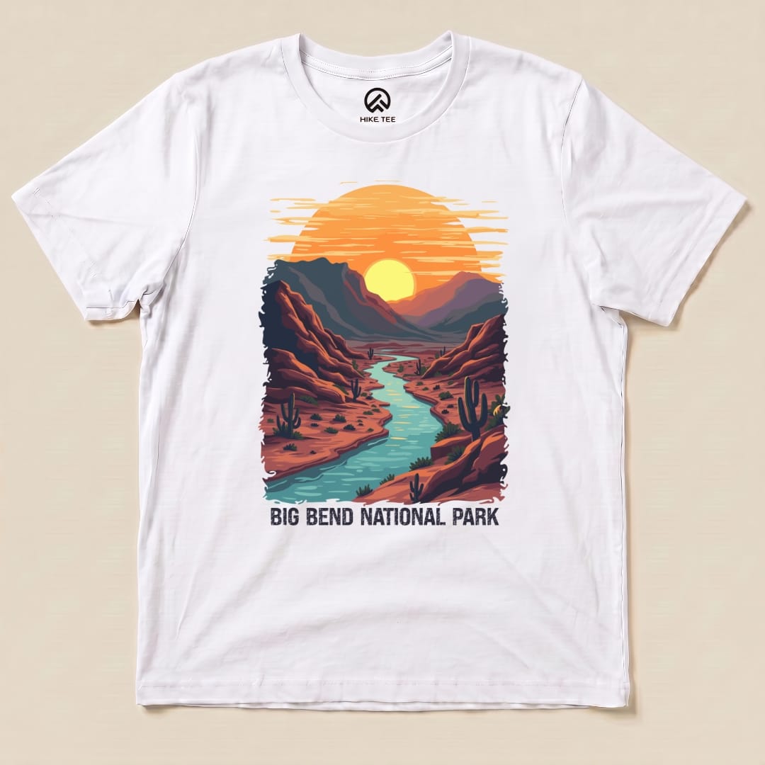 Hike Tee T-Shirt White / S Big Bend National Park Shirt