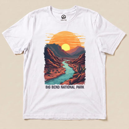 Hike Tee T-Shirt White / S Big Bend National Park Shirt