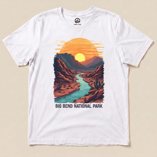 Hike Tee T-Shirt White / S Big Bend National Park Shirt