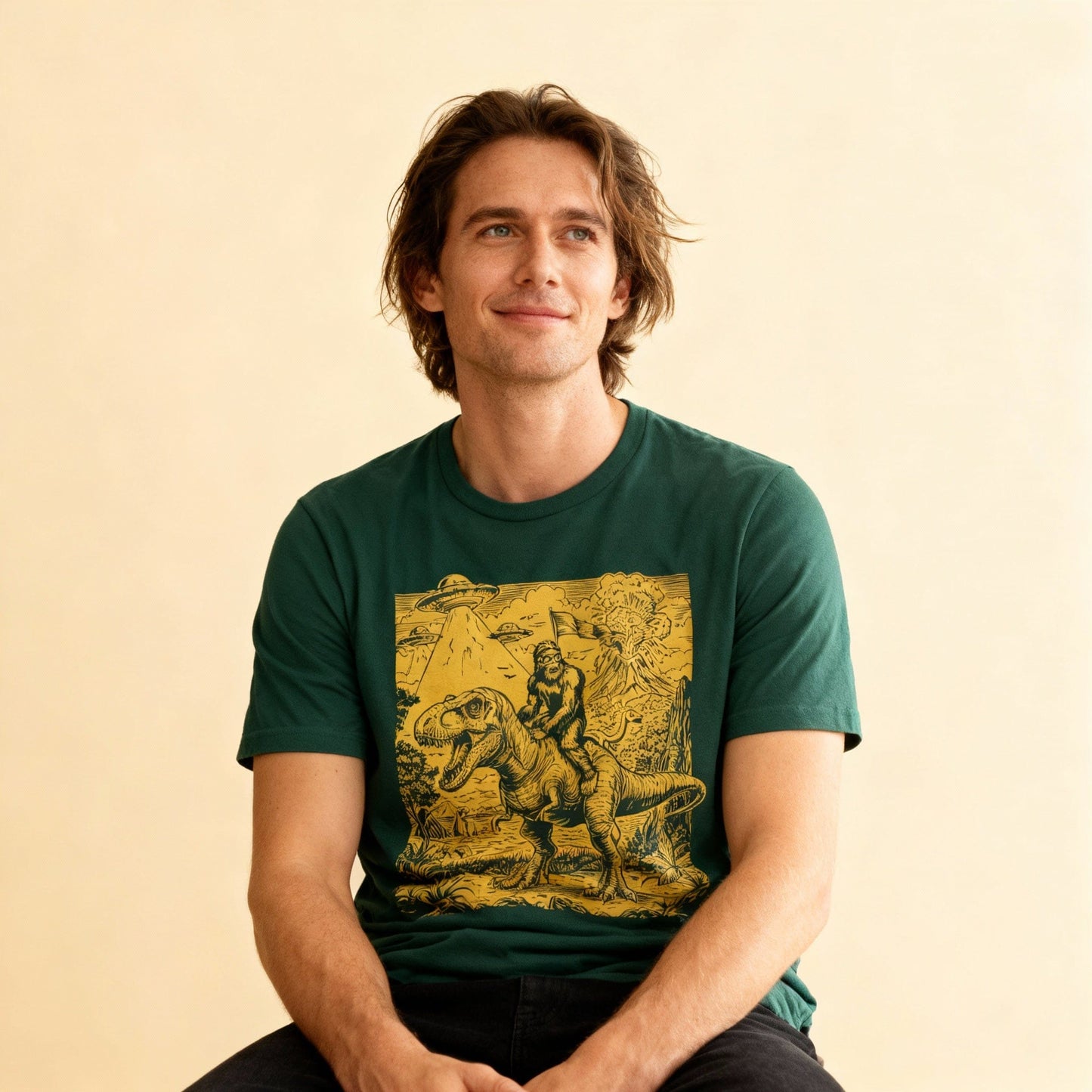 Hike Tee T-Shirt Bigfoot Dinosaur Shirt