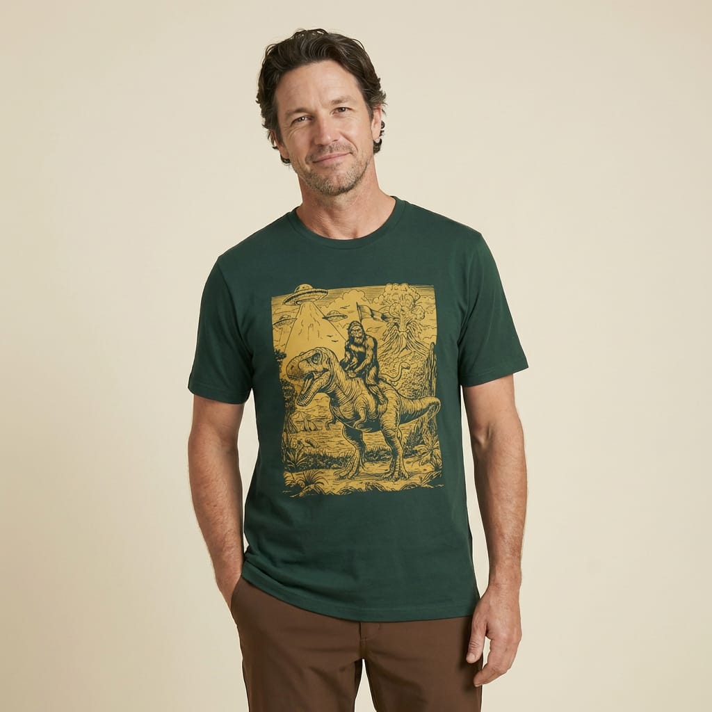 Hike Tee T-Shirt Bigfoot Dinosaur Shirt