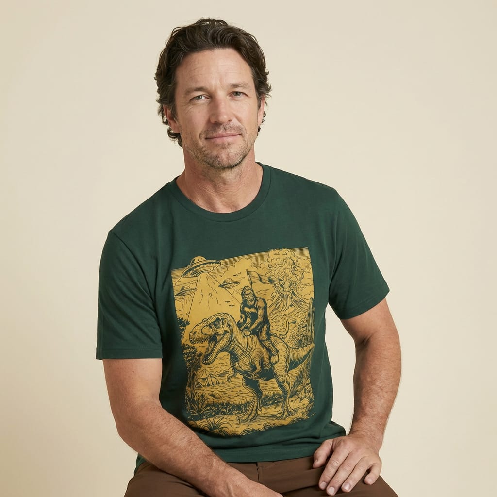 Hike Tee T-Shirt Bigfoot Dinosaur Shirt