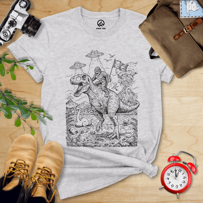Hike Tee T-Shirt Athletic Heather / S Bigfoot Dinosaur Shirt