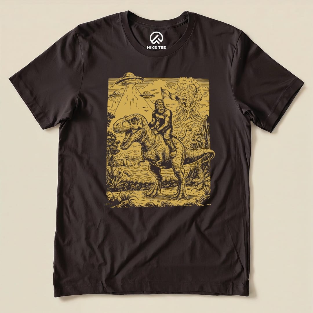 Hike Tee T-Shirt Brown / S Bigfoot Dinosaur Shirt