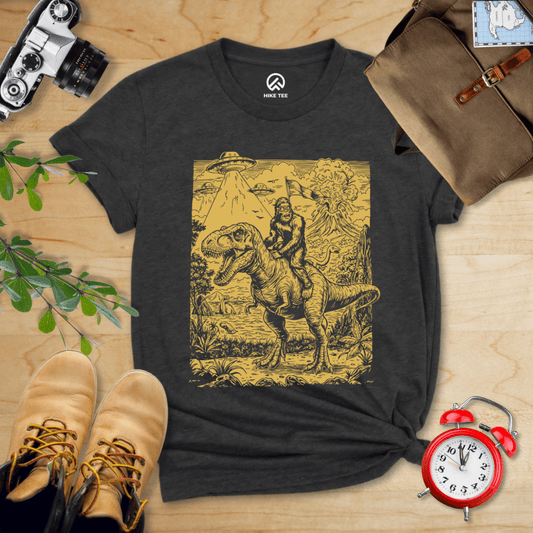 Hike Tee T-Shirt Dark Grey Heather / S Bigfoot Dinosaur Shirt