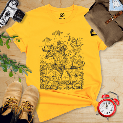 Hike Tee T-Shirt Gold / S Bigfoot Dinosaur Shirt