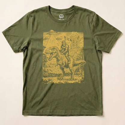 Hike Tee T-Shirt Military Green / S Bigfoot Dinosaur Shirt