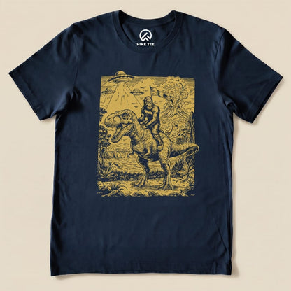 Hike Tee T-Shirt Navy / S Bigfoot Dinosaur Shirt
