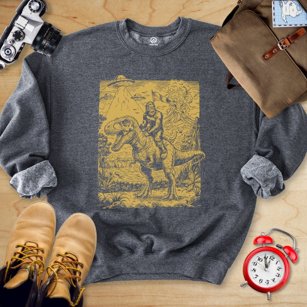 Hike Tee Sweatshirt Dark Heather / S Bigfoot Dinosaur Sweatshirt