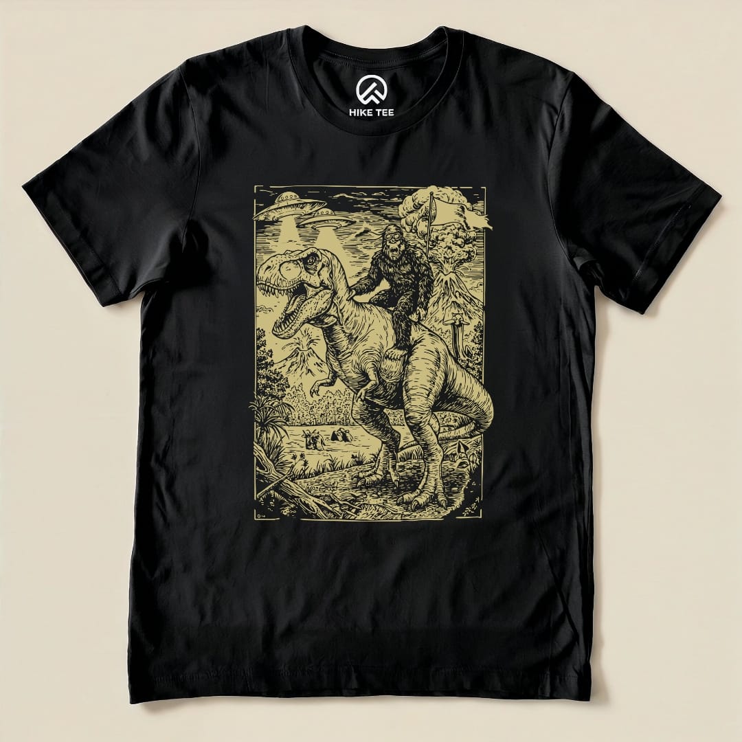 Hike Tee T-Shirt Black / S Bigfoot Tyrannosaurus Shirt
