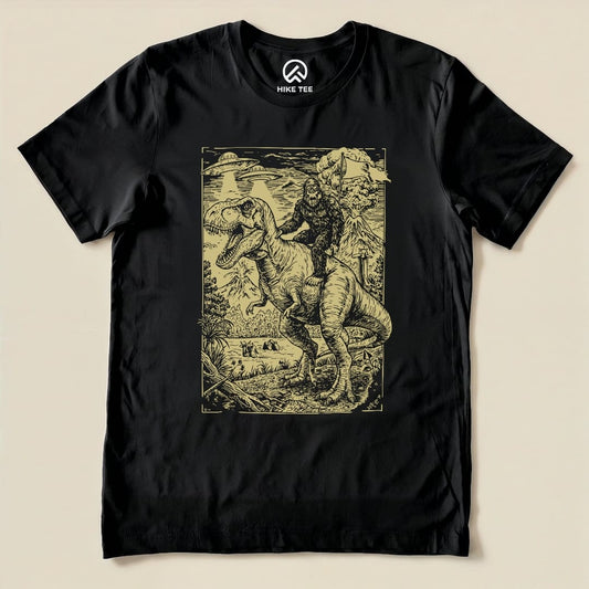 Hike Tee T-Shirt Black / S Bigfoot Tyrannosaurus Shirt