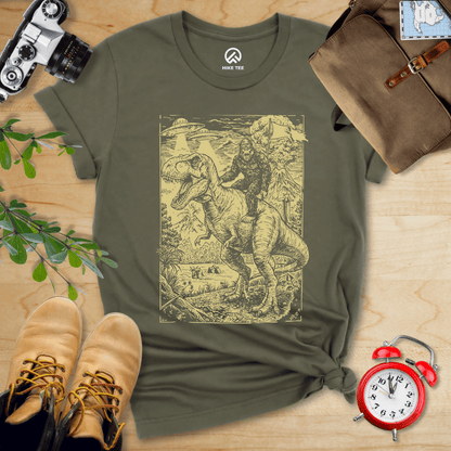 Hike Tee T-Shirt Military Green / S Bigfoot Tyrannosaurus Shirt