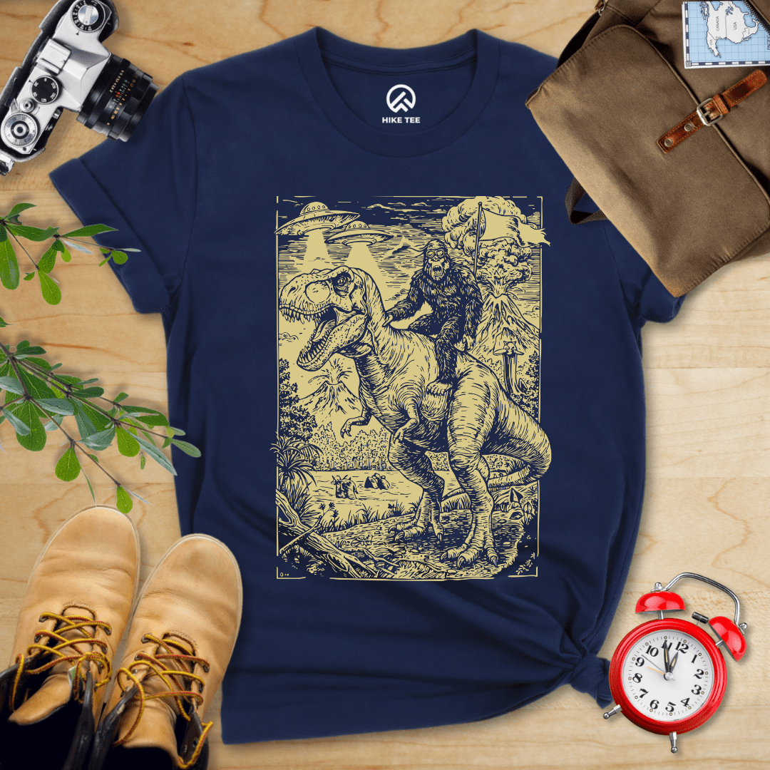 Hike Tee T-Shirt Navy / S Bigfoot Tyrannosaurus Shirt